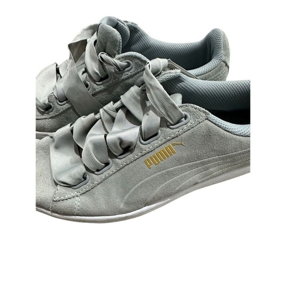 PUMA Vikky‎ Ribbon Women's Sneakers Gray Size 8 Athletic Shoes - Picture 3 of 7